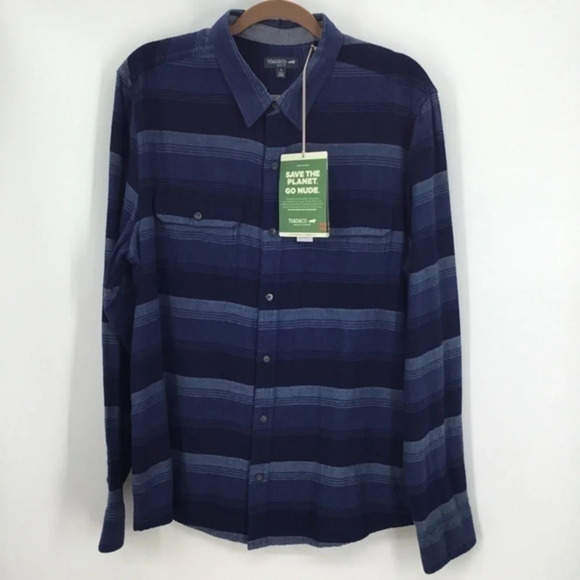 Toad & Co Men’s Indigo Flannel L/S Shirt NWT - Picture 3 of 11